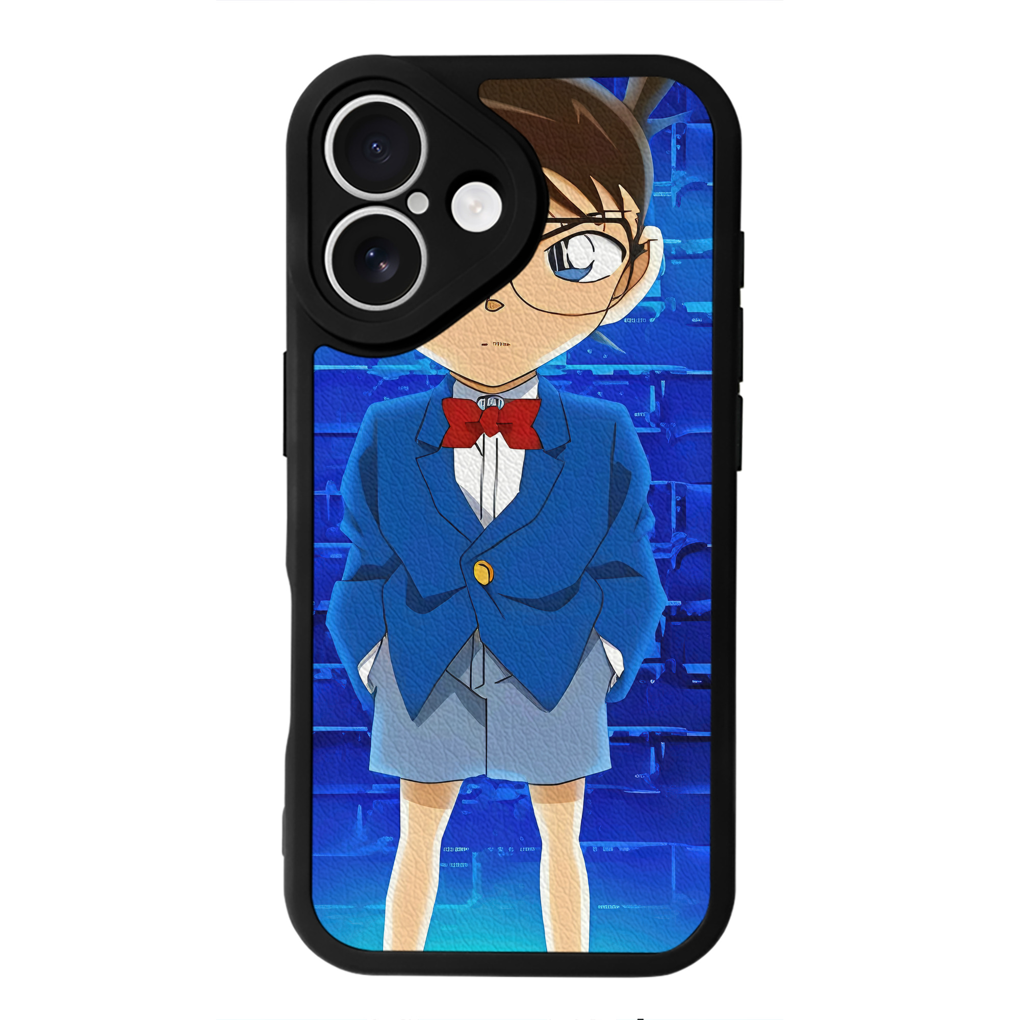 （画像用） 名探偵コナン Detective Conan 【iPhone 16シリーズ対応】シリコンスマホケース（レザー調） 材質：シリコン